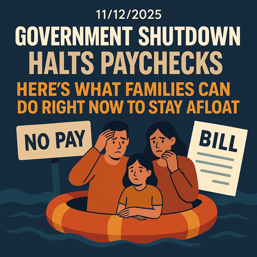 11/12/2025 – Government Shutdown Halts Paychecks — Here's What Families Can Do Right Now to Stay Afloat